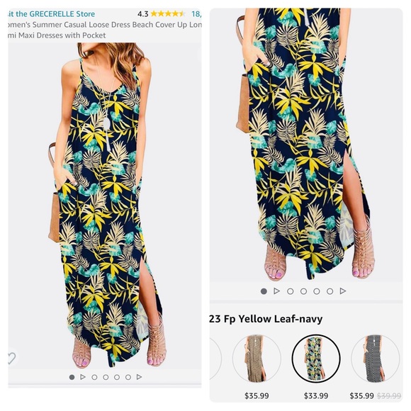 Grecerelle Maxi Dress size M - Picture 6 of 6